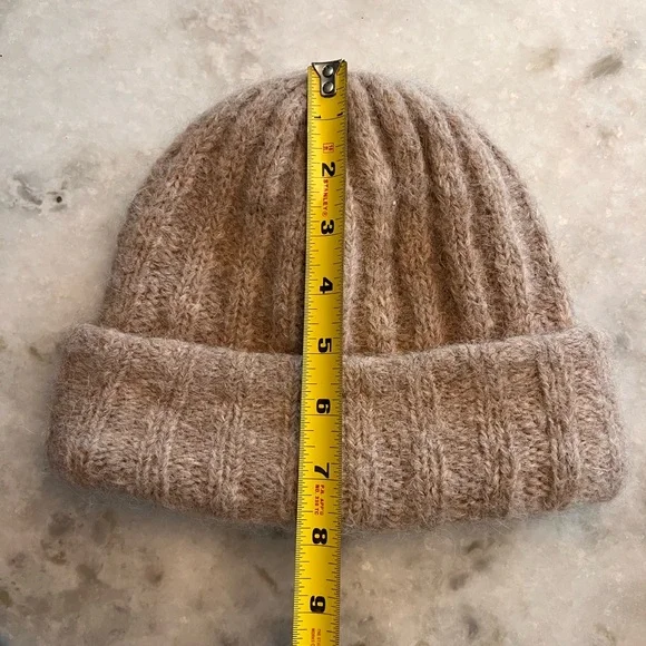 Cozy Neutral Ribbed Knit Beanie - Tan - Picture 1 of 5